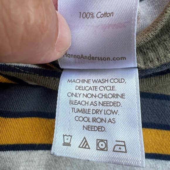 Hanna Andersson Boys Striped Long Sleeve Shirts Size 5 - Picture 7 of 10